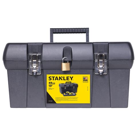 stanley metal latch tool box with tote tray 19 in|STANLEY® Tool Box with Metal Latches, 19 in. .